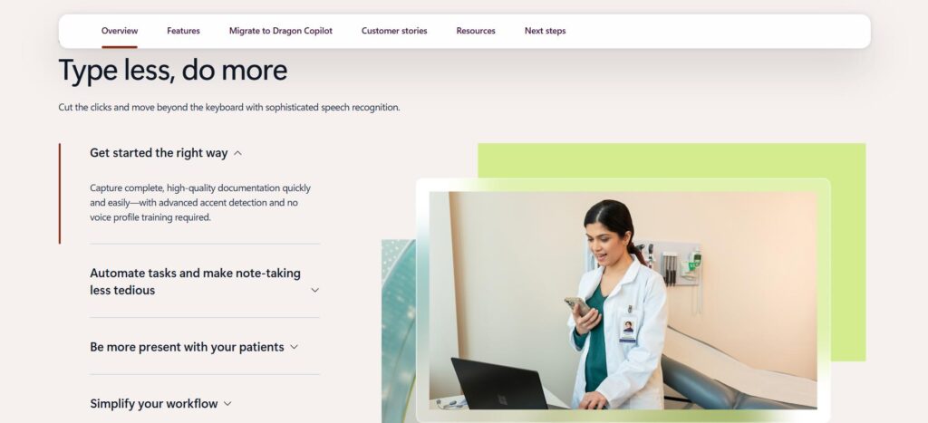 Dragon Medical One: Best for Real-Time Clinical Dictation
