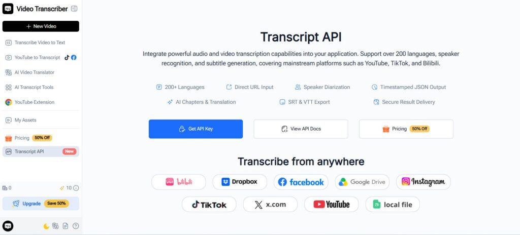 TikTok Transcript API is an API workflow that converts supported TikTok video content into machine-readable transcript data