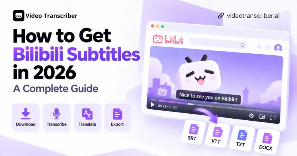 How to Get Bilibili Subtitles in 2026: A Complete Guide