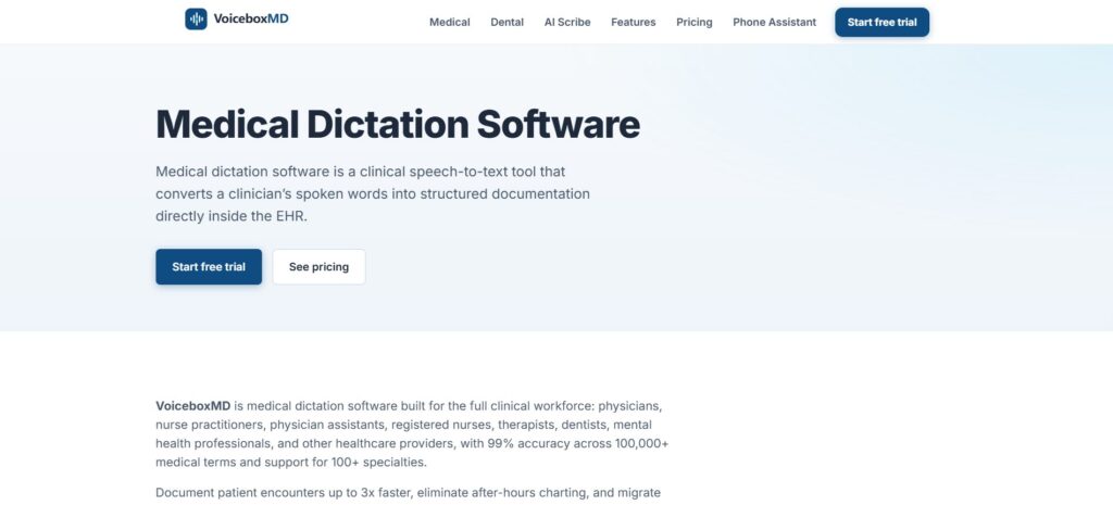 VoiceboxMD is focusing on real-time medical dictation