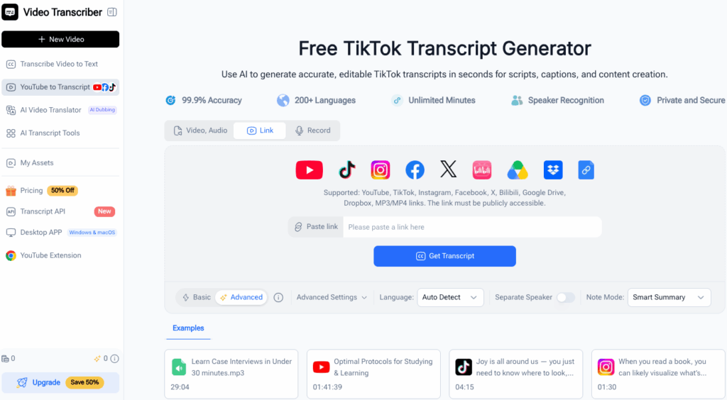 Video Transcriber AI: The Fastest Free TikTok Transcript Extractor