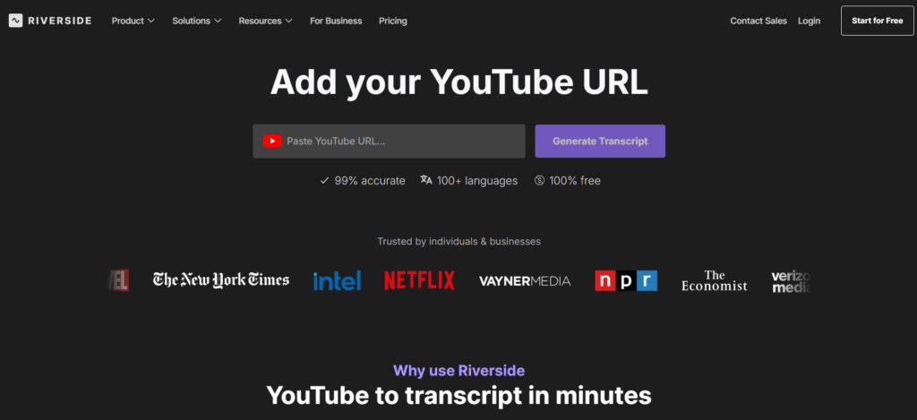 Riverside – Professional-Grade Accurate Transcription