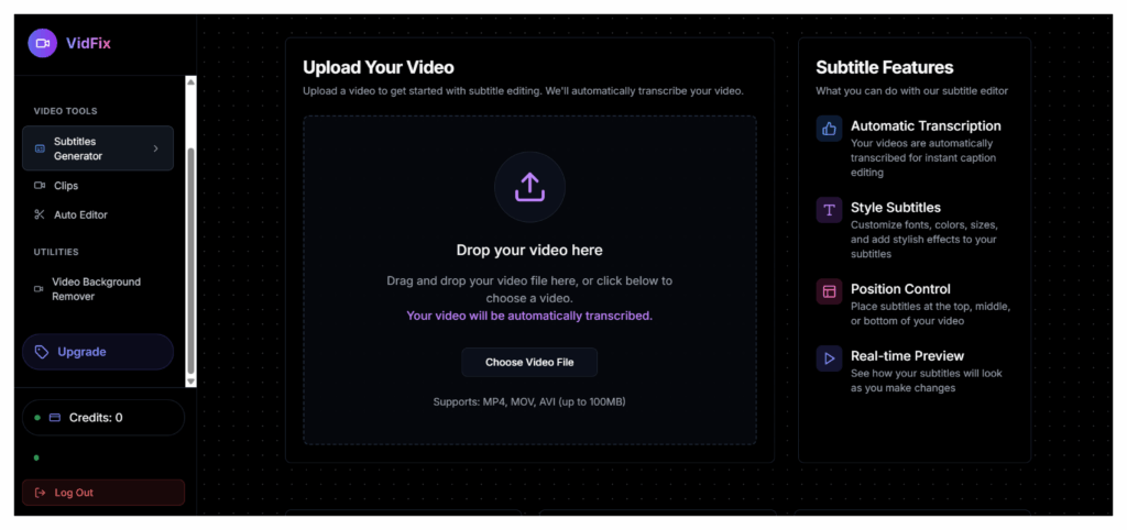 VidFix — Dedicated YouTube Transcription