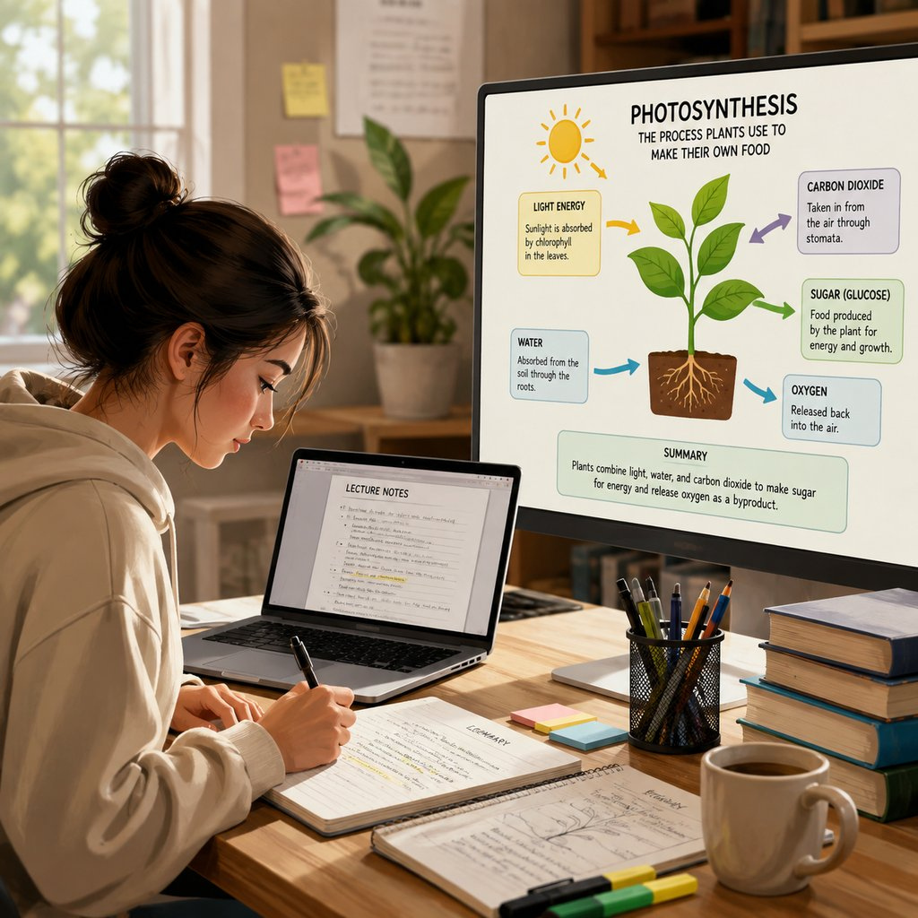 Example 1: A Student Turning Lecture Notes into a Study Infographic