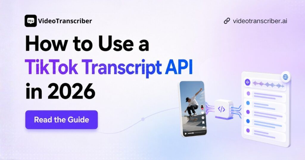How to Use a TikTok Transcript API in 2026: Complete Guide