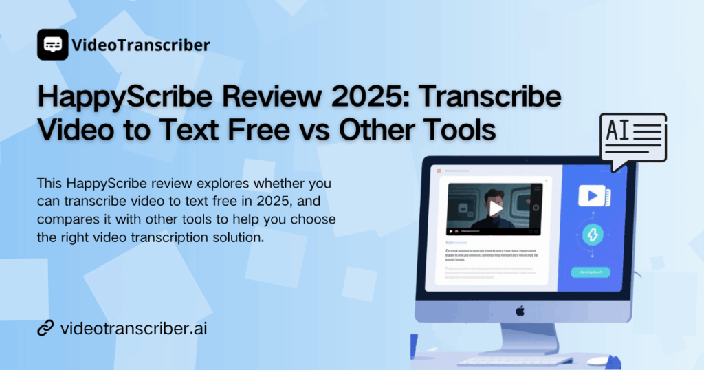 HappyScribe Review 2025: Transcribe Video to Text Free vs Other Tools