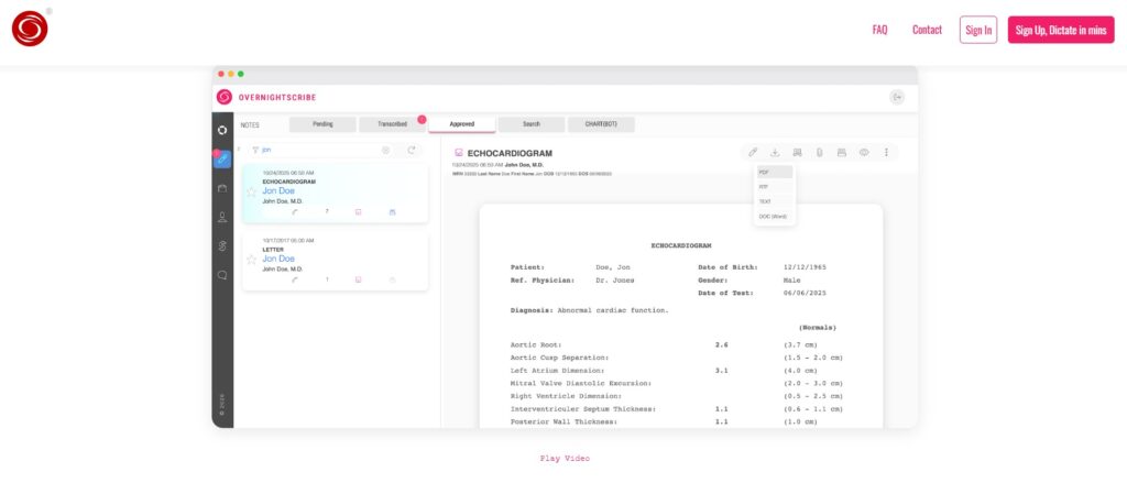 OVERNIGHTSCRIBE: Best for Multiple Transcription Modes
