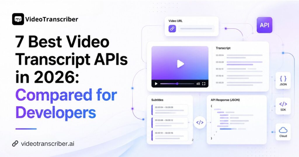 7 Best Video Transcript APIs in 2026: Compared for Developers
