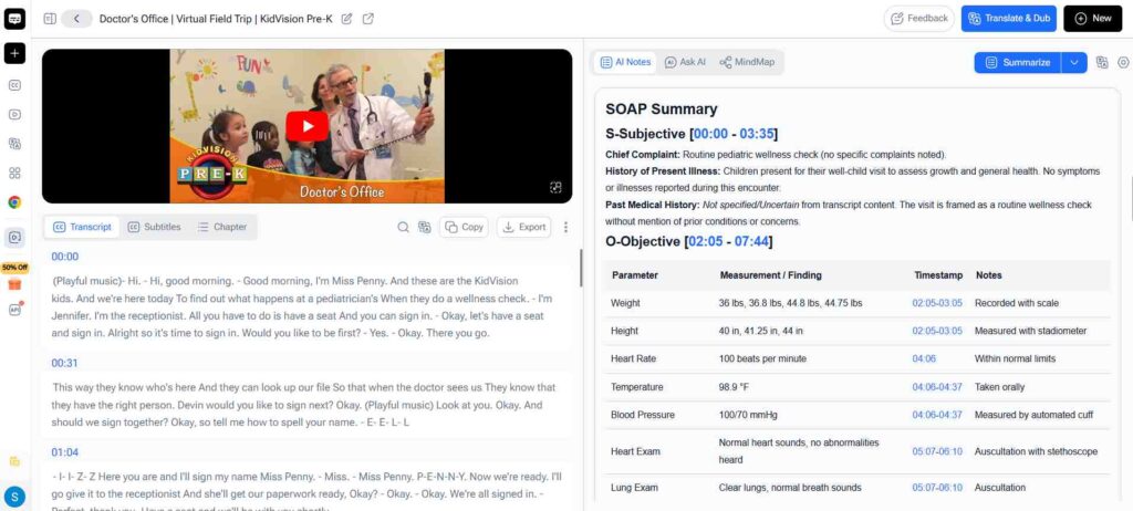 Video Transcriber AI: Best for Recorded Medical Audio and Video