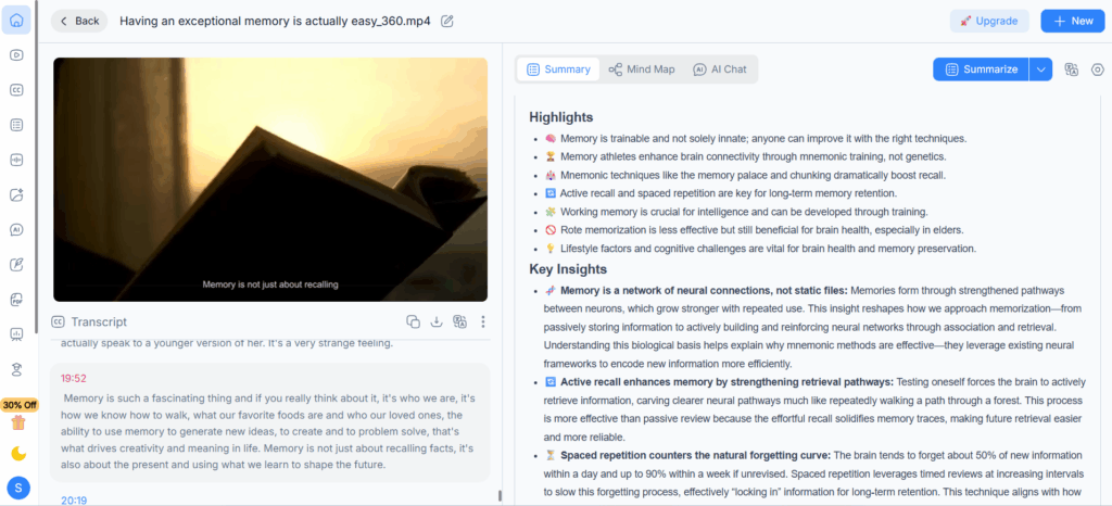 NoteGPT – Structured Transcripts for Learning