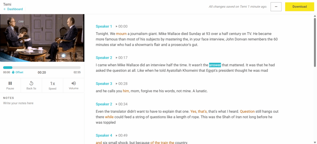 Temi – Affordable, Rapid Transcription