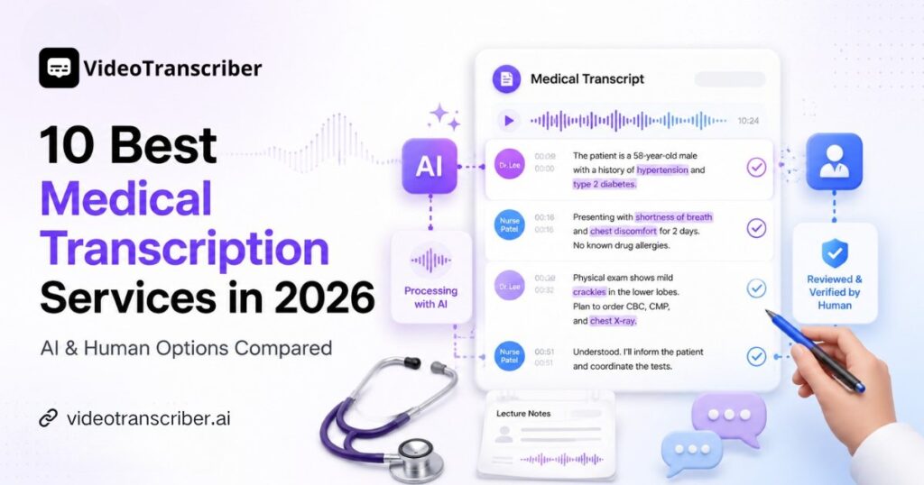 Best Medical Transcription Services in 2026: AI & Human Options Compared