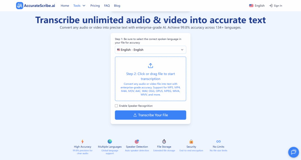 AccurateScribe - Best for Export Flexibility