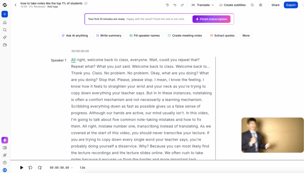 Happy Scribe: The Transcriber of WAV File for Multilingual Audio