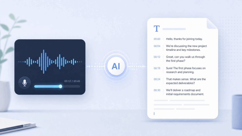 Step 3: Let Video Transcriber AI Transcribe the Recording