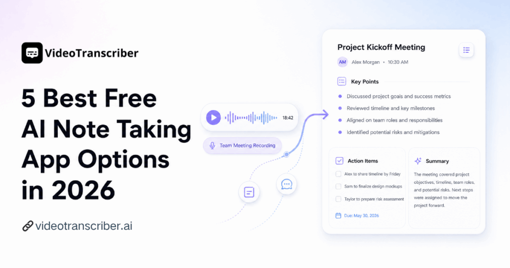 5 Best Free AI Note Taking App Options in 2026 (Compared)