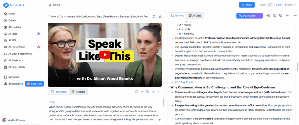 NoteGPT – Smart Summaries and Editable AI Notes