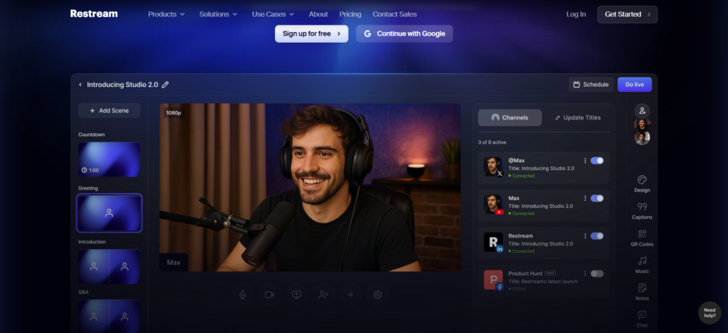 Restream – Live + Recorded Video Transcription for Social/Streaming Content