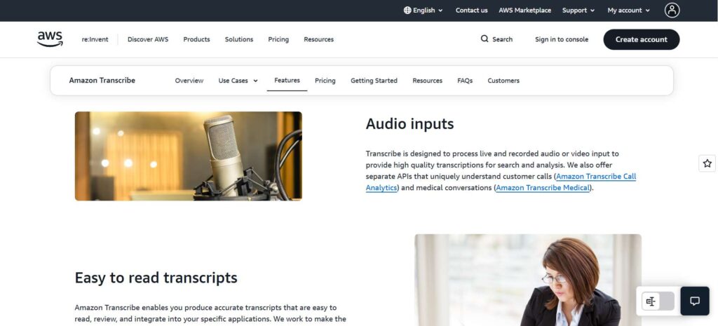 Amazon Transcribe Medical: Best for Custom Applications