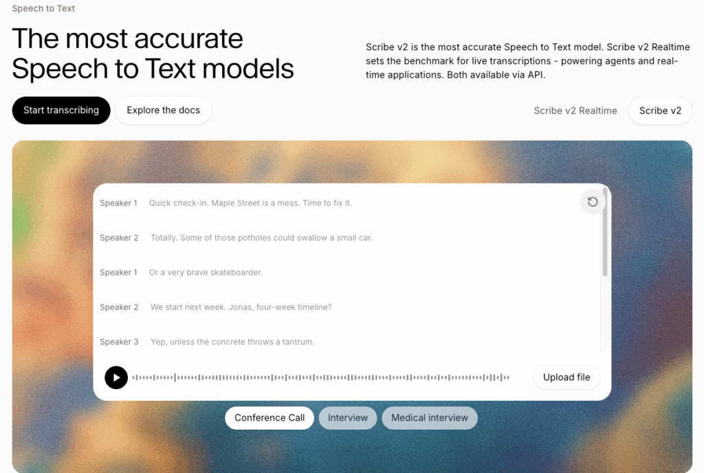 Core Functional Features of Elevenlabs Speech to Text