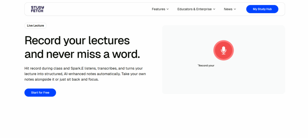 StudyFetch - Best for Real-Time Learning Support