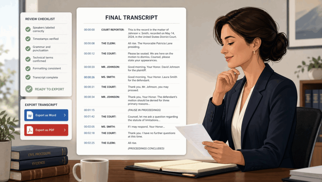 Step 5: Export to Word, PDF, or Your Case Management Tool