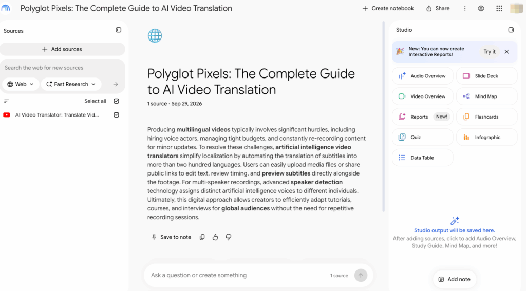 NotebookLM: Google's Free Notebook That Treats YouTube as a Source