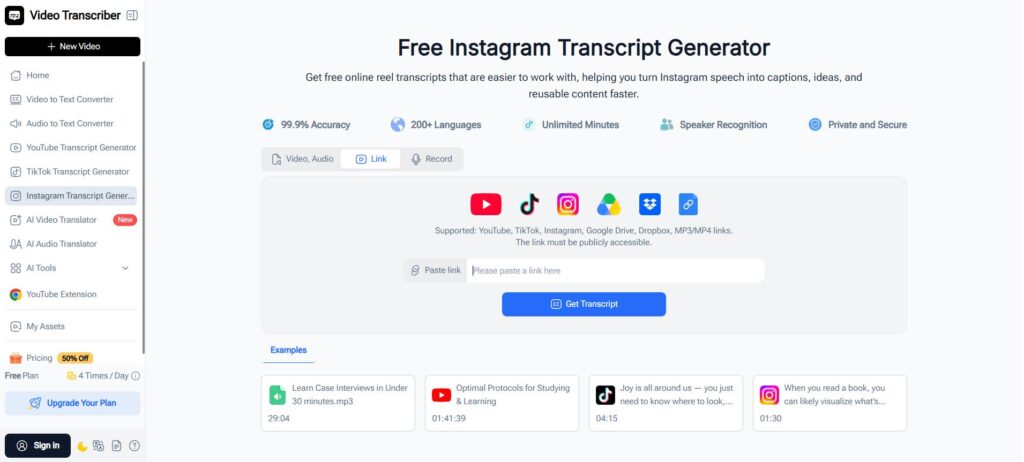Video Transcriber AI — Segment Breakdown with AI Summary and Analysis