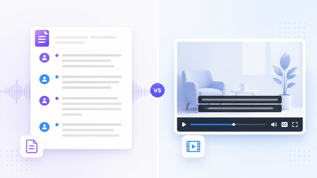 Video Transcripts vs. Captions and Subtitles