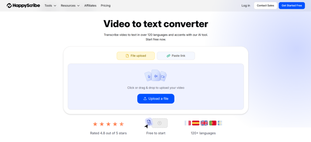 HappyScribe – Multilingual + Professional Proof‑reading Support