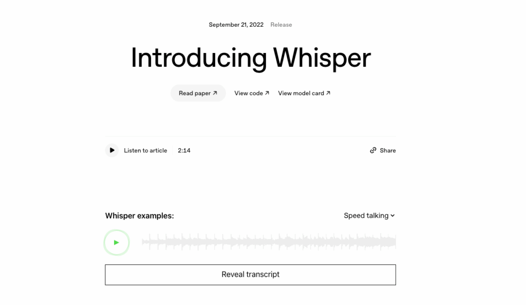 OpenAI Whisper: The Best Speech to Text API for Multilingual and Noisy Audio