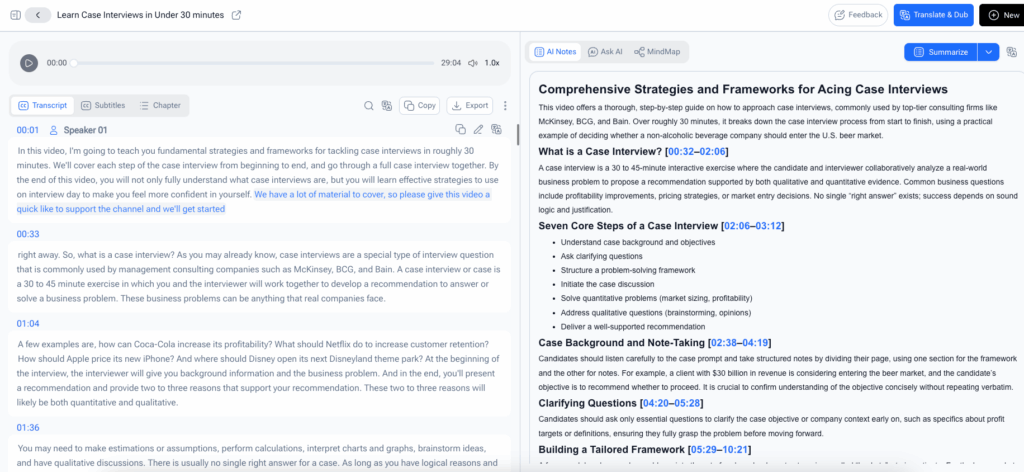 Step 4: Review and Edit the Transcript