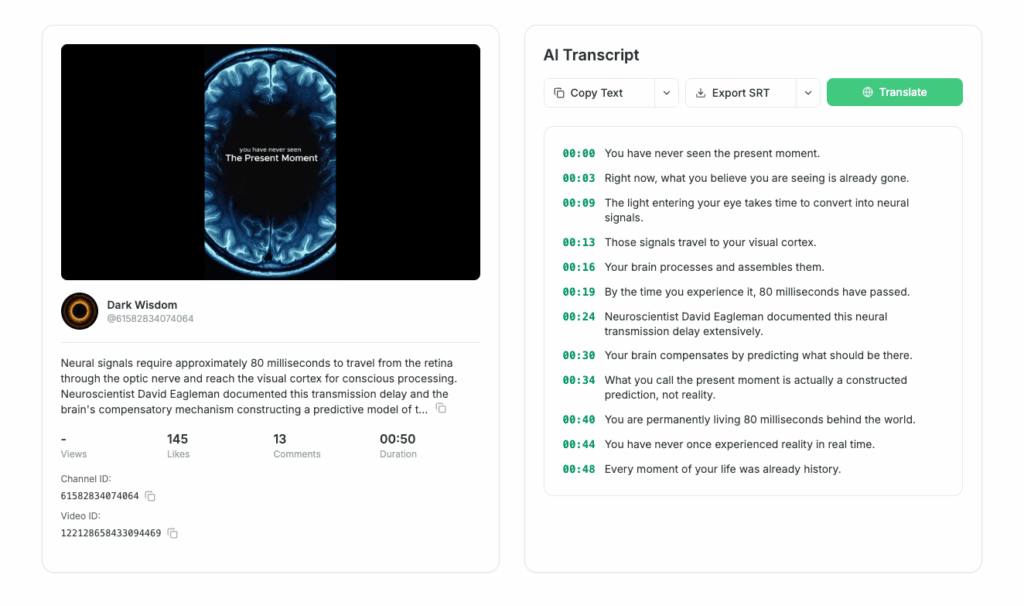 Transcript365: Transcribe Facebook Video with a Browser Extension That Just Works