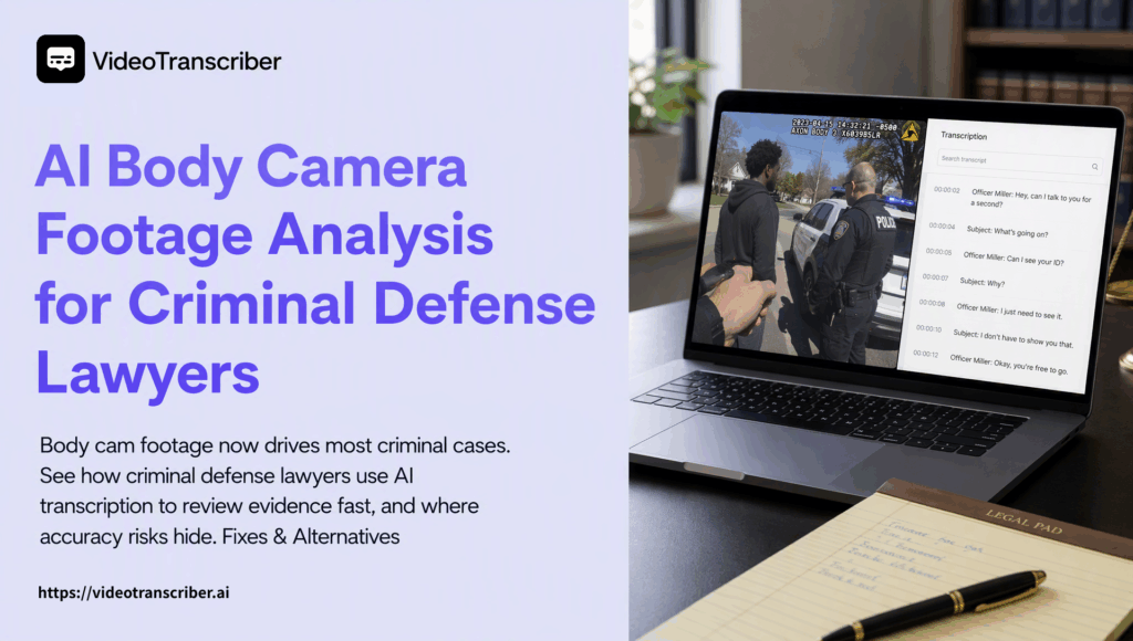 AI Body Camera Footage Analysis for Criminal Defense Lawyers