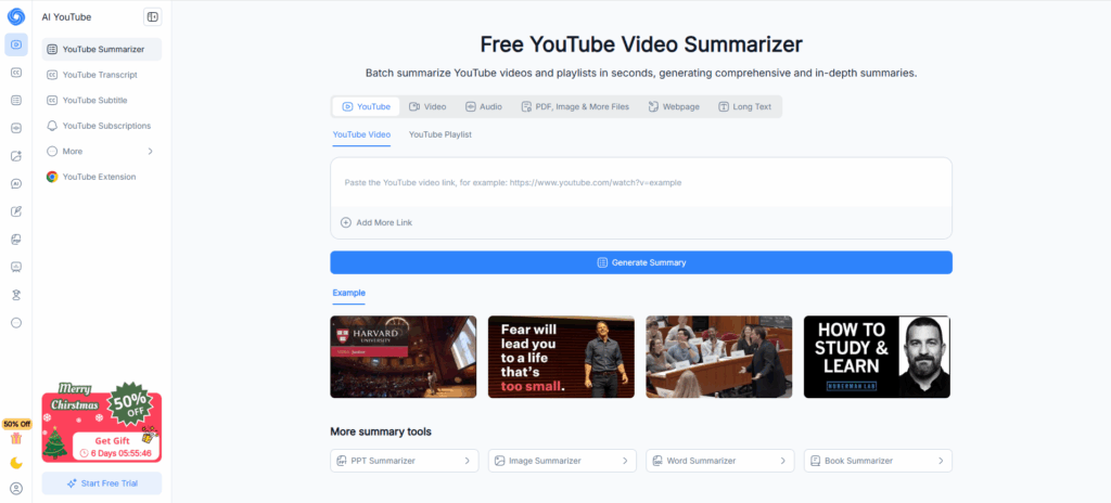 NoteGPT - Free AI Video Summarizer with Advanced Features
