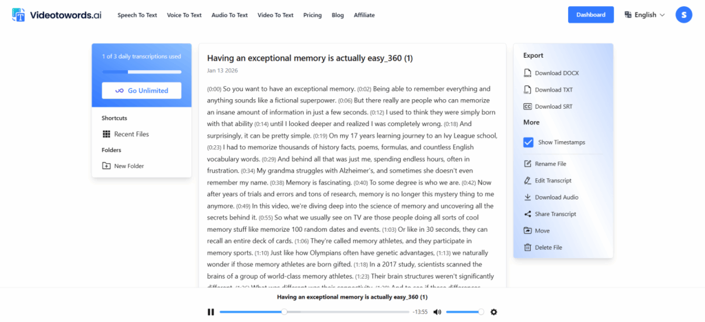 tl;dv – AI Video Transcription Free for Meetings