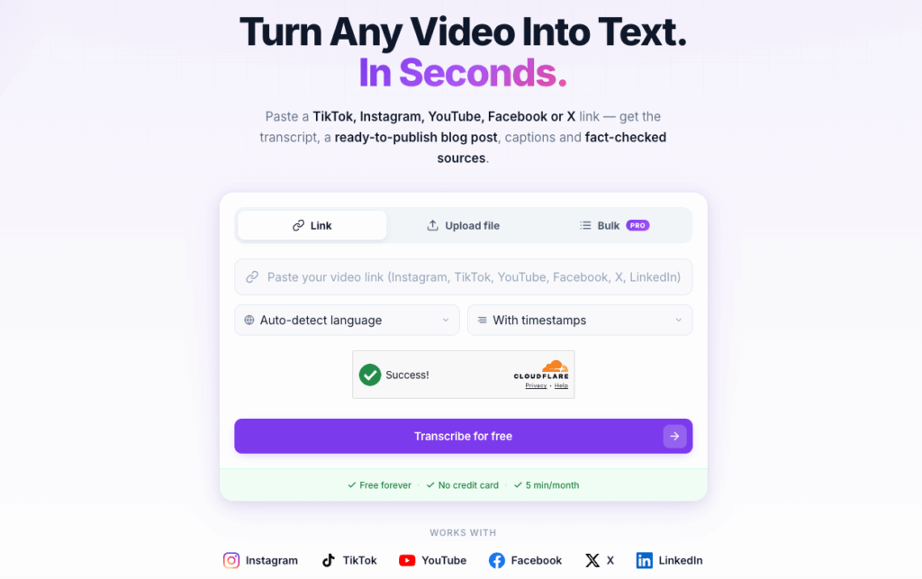 Dokitscript: Transcribe Facebook Video Even When It Is Private