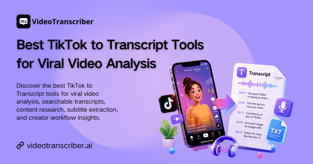 Best TikTok to Transcript Tools for Viral Video Analysis