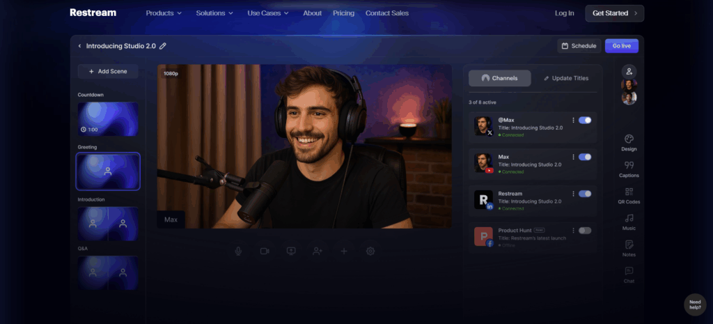 Restream — Fast Video and Audio Transcription for Live and Multi-Channel Content