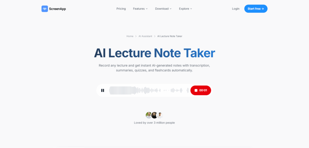 ScreenApp - Best for Lecture Recording & Organization