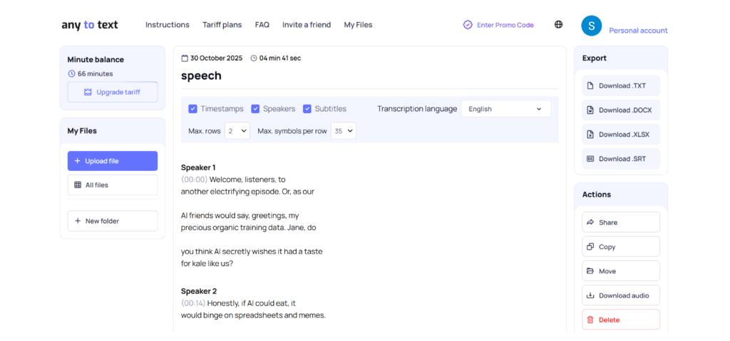 Any2Text – Budget‑Friendly and Quick