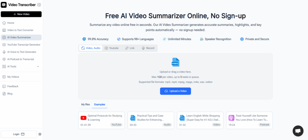 Video Transcriber AI: The No-Signup Powerhouse for Long-Form Content