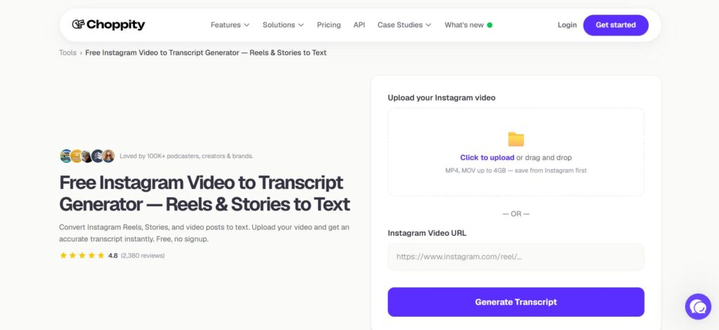 Choppity — Transcribe, Clip, and Publish Without Switching Apps