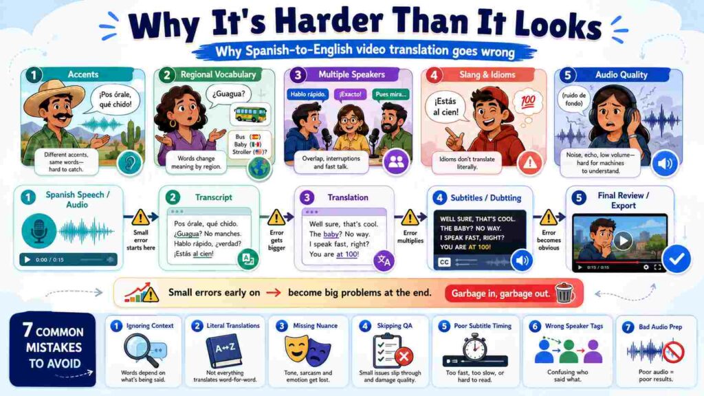 Why It's Harder Than It Looks to Translate Spanish Video to English