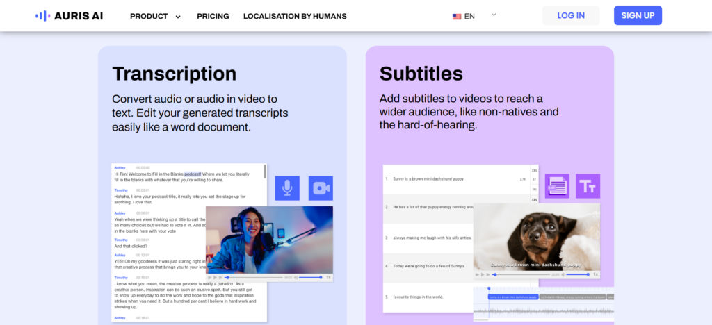 Auris AI – Subtitle‑Focused Multi‑Language Tool
