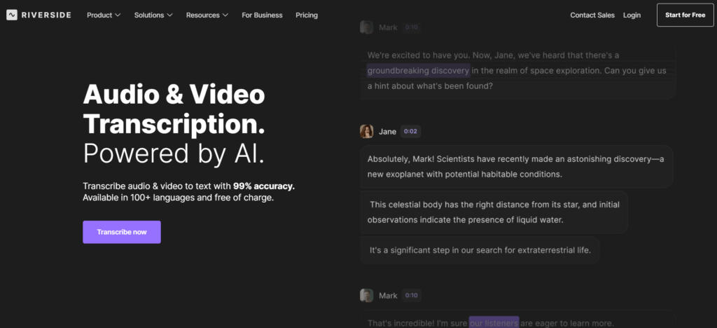 Riverside — Recording & Transcription Suite