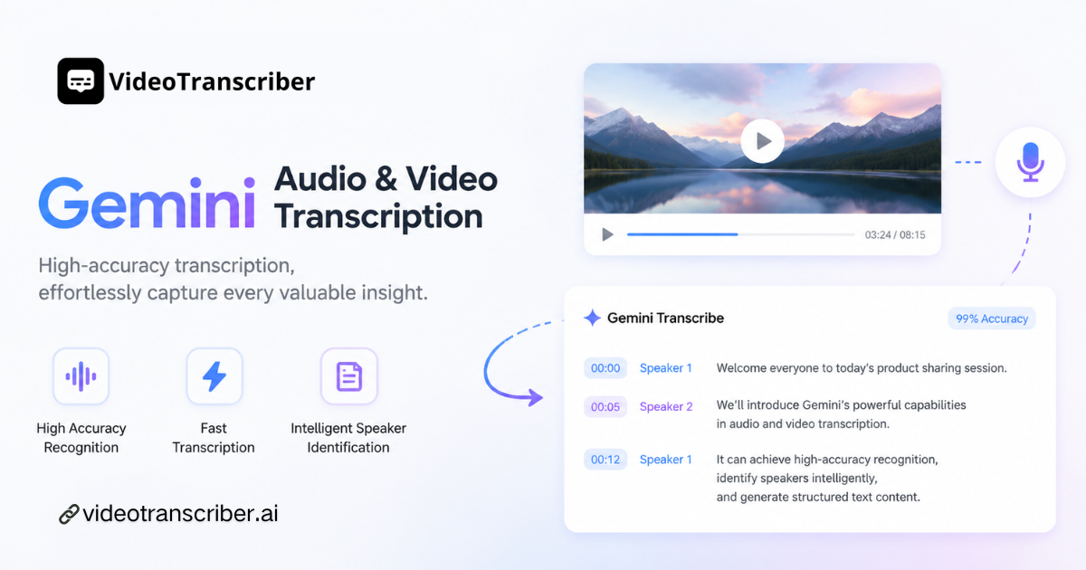 Gemini Transcription Guide: Convert Audio & Video to Accurate AI Text Transcripts