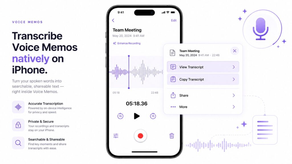 Method 1: Transcribe Voice Memos on iPhone for Free