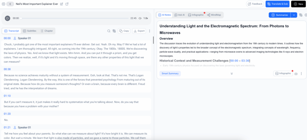 Step 2: Generate a Summary from Your Transcript