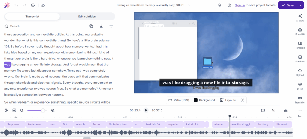 Vizard.ai — Content Repurposing